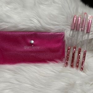 Glamierre Pink Luxe 5pc brush collection NIB